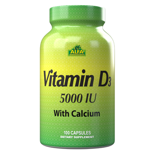 Vitamin D3 500 IU with Calcium - 100 Capsules