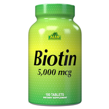 Biotin - Hair Growth Dietary Supplement-5,000 mcg-100 tablets