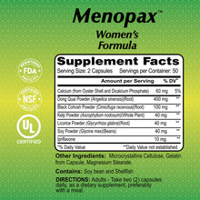 Menopax - Nutritional Supplement - 100 capsules