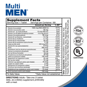 Multi Men-Dietary Supplement for men - 100 Tablets