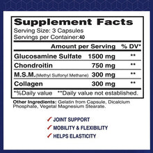 supplement facts of 120 capsules 