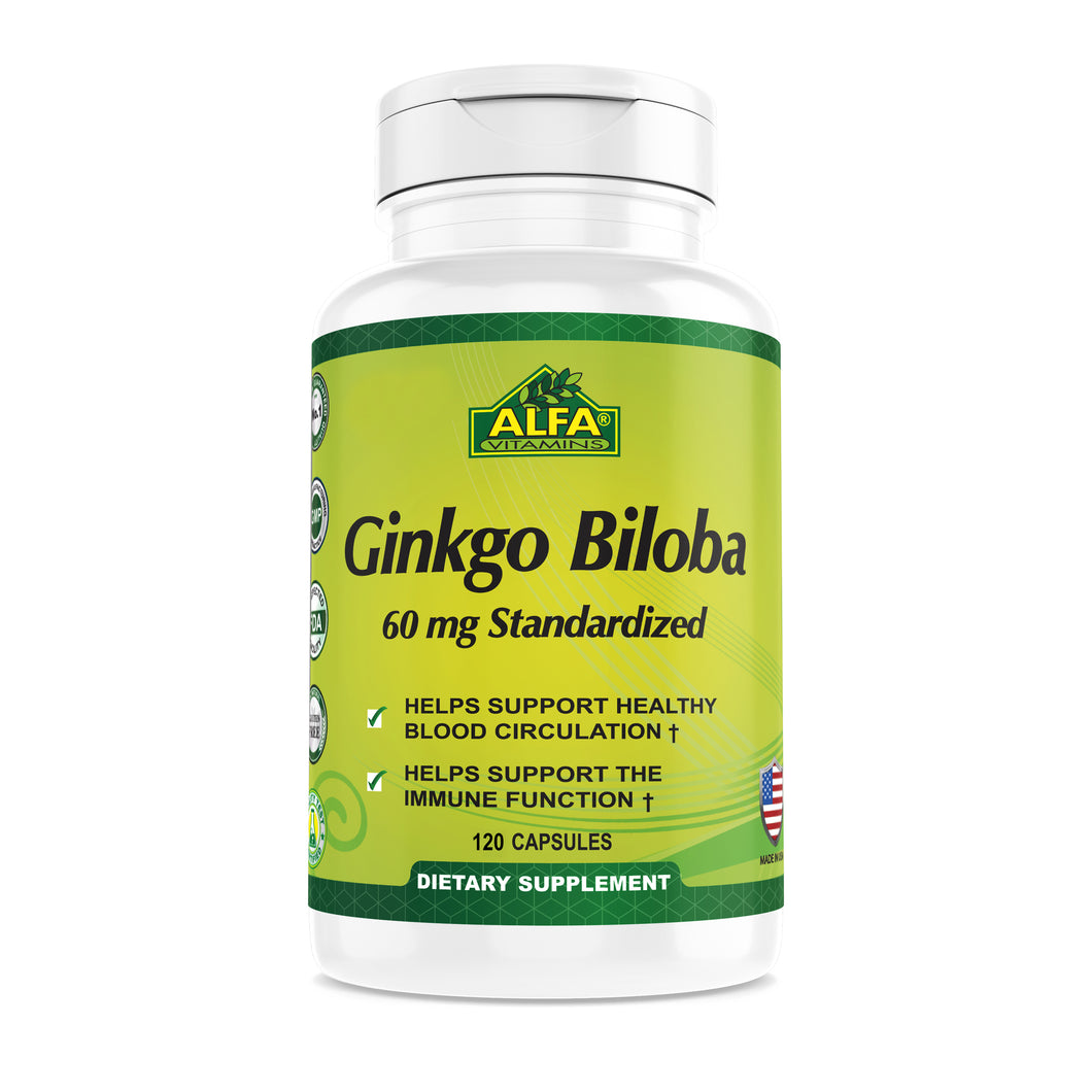 Ginkgo Biloba - Nutritional Supplement - 60 mg - 120 capsules