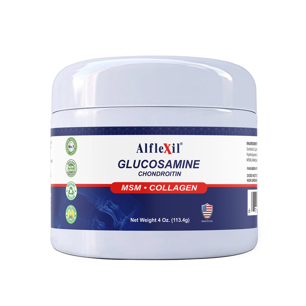 Glucosamine & Chondroitin Cream - MSM & Collagen - 4 Oz