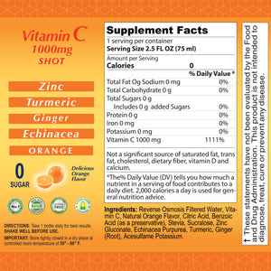 Vitamin C Shot - 1000 mg 2.5oz bottle - 20 PACK
